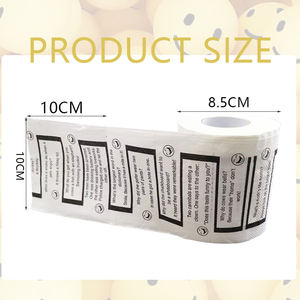 LR 200 pièces de <span class=keywords><strong>papier</strong></span> <span class=keywords><strong>toilette</strong></span> jetable standard à rouleau avec impression de blagues amusantes, thème original pour la décoration de salle de bain, fournitures de fête, meilleur choix - Product Image 6