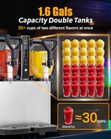 Machine à glace pilée commerciale portable autoportante en acier inoxydable de qualité alimentaire pour milkshake, boissons gazeuses, fruits congelés, frappé, 1-3 bars