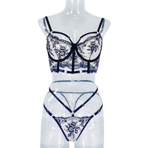 Hoge Kwaliteit Holle Stevige Controle Kant Lingerie Bodysuits Voor Sexy Volwassen Vrouwen Valentijnsdag 2-delige Lingerie Set - Product Image 5