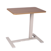 Table de plateau de lit de patient réglable en fer noir moderne Roues roulantes Bureau d'ordinateur portable fonctionnel extensible Étudier décoratif