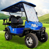 Voiturette de golf électrique classique 4 places 48V avec contrôleur, batterie au lithium, châssis en aluminium, tout-terrain, autonomie de 90 km