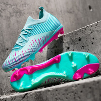 Nouvelles chaussures de football à crampons longs et coupe basse pour le printemps, en gros transfrontalier, grandes tailles ; tige synthétique, semelle extérieure en EVA