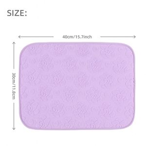Tapis d'égouttage en microfibre durable antidérapant réutilisable écologique lavable tricoté pour usage domestique - Product Image 2