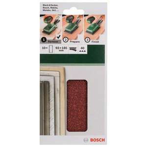 BOSCH - 2609256A95 Juego de hojas de lija con 8 agujeros para LIJADORA ORBITAL-EAN 3165140615112 ABRASIVES ABRASIVE PAPERS - Product Image 2
