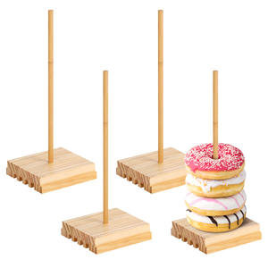 2026 support <span class=keywords><strong>de</strong></span> support <span class=keywords><strong>de</strong></span> beignet chaud en bois Bagel support <span class=keywords><strong>de</strong></span> beignet affichage Table à Dessert 4 chevilles bois beignet empileur <span class=keywords><strong>tour</strong></span> supports pour douches nuptiales - Product Image 1