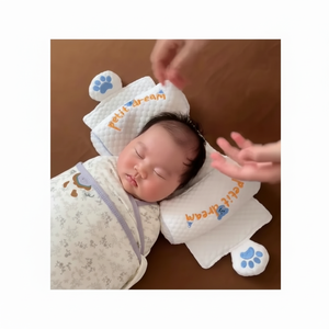 <span class=keywords><strong>Oreiller</strong></span> oblong tricoté sur mesure en coton pur, inclinable, amovible, lavable, doux, respirant, pour le sommeil et l'allaitement - Product Image 3