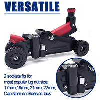 Gato hidráulico todoterreno con ruedas grandes y asiento adicional para camiones, SUVs y ATVs