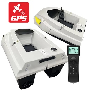 Barco de Pesca RC de Plástico ABS de 12V, Larga Duración, 500m de Alcance, Control Remoto, Doble Antena, Potente Motor 590 - Product Image 1