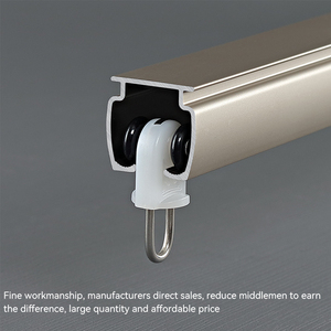 Tùy chỉnh màu sắc chống ăn mòn trần gắn Rèm theo dõi với móc theo phong cách đơn giản theo dõi thẳng làm bằng kim loại hợp kim nhôm - Product Image 4