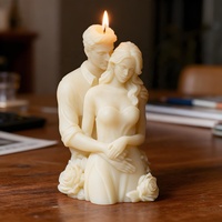 Cetakan Silikon Potret Pasangan Berpelukan DM1313, Cetakan Lilin Kedelai, Plester, Resin untuk Hari Valentine
