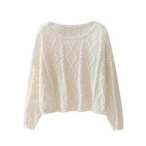 <span class=keywords><strong>Pull</strong></span> en tricot <span class=keywords><strong>fin</strong></span> et ample de style coréen, <span class=keywords><strong>col</strong></span> <span class=keywords><strong>bateau</strong></span>, uni, en tricot d'ordinateur, pour femme - Product Image 2