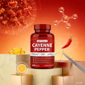 Cápsulas de Pimienta Cayena Personalizadas Más Vendidas, Suplemento Antioxidante <span class=keywords><strong>Pre</strong></span>-Entrenamiento <span class=keywords><strong>para</strong></span> <span class=keywords><strong>Hombres</strong></span> y Mujeres - Product Image 1