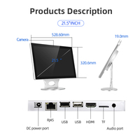Nouvel ordinateur de bureau tout-en-un de 21,5 pouces, Full HD, super fin, tablette Android, écran tactile, 8 Go de RAM, interface USB, disque dur SSD