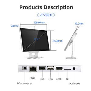 Phong cách mới 21.5 inch tất cả-trong-một Máy tính để bàn PC Full HD siêu mỏng Android Máy tính bảng màn hình cảm ứng 8 GB RAM USB giao diện <span class=keywords><strong>SSD</strong></span> ổ cứng - Product Image 4