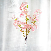 Nouvelle décoration intérieure essentielle de mariage Offre Spéciale fleur de cerisier artificielle décoration murale suspendue