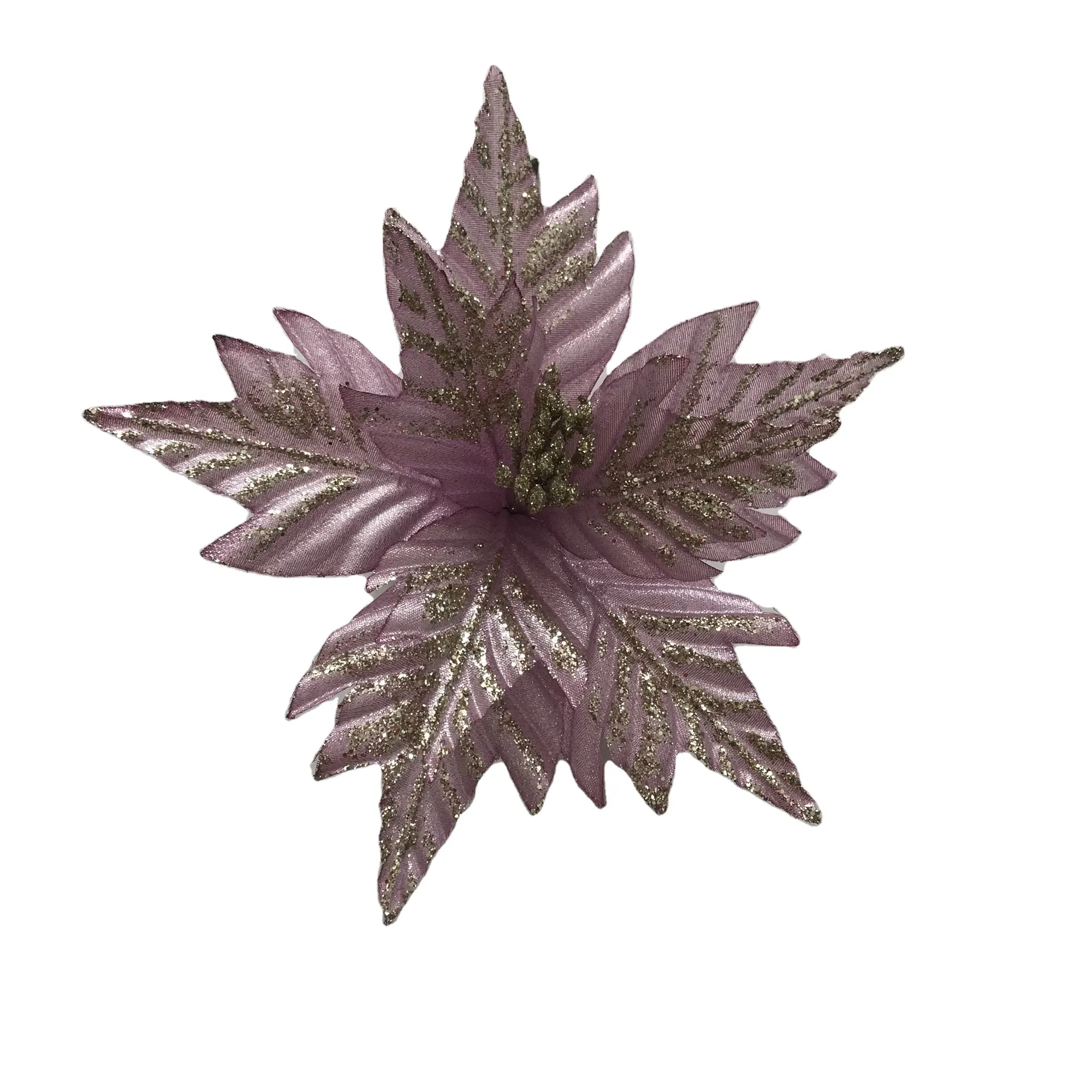 For Flowers Artificial Christmas Purple Poinsettia Flowers For Christmas Tree Decoration Ornaments