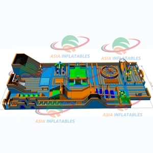 Thiết kế mới lớn nhất thế giới đầy màu sắc dễ dàng để cài đặt công viên giải trí bơm hơi công viên giải trí bơm hơi - Product Image 1