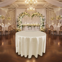 Housse de table personnalisée en polyester, tissu en soie Shantung