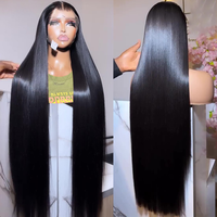 Perruque en cheveux humains bruts vietnamiens lisses, 13x4 HD, avec dentelle transparente, sans colle, pré-épilée, pour femmes, vente en gros