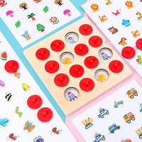 Juego de Memoria de Madera Educativo y Popular para Niños de 2 a 4 y de 5 a 7 Años, Unisex, para Entrenamiento