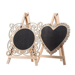 Mini support de notes pour enfants, <span class=keywords><strong>tableau</strong></span> noir, signes, artisanat en <span class=keywords><strong>bois</strong></span>, trépied, Base, maison, anniversaire, décoration de fête de mariage - Product Image 2