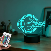 Nouvelle lampe de bureau LED moderne blanche personnalisée, illusion 3D créative, base en ABS, décoration pour la maison des enfants