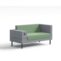 Canapé modulaire en tissu à dossier haut, personnalisé pour les salons commerciaux, idéal pour les halls d'hôtel, les bureaux, les salles d'attente