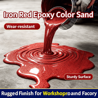 Peinture de sol en résine époxy écologique à effet sable coloré, auto-nivelante et antidérapante, fournie directement par l'usine