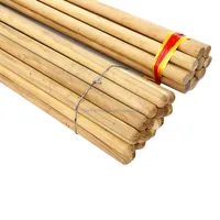 Lacquered Wooden Broom Stick, Natural Wood Mop Handle