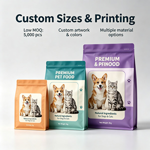 Sac d'emballage alimentaire pour animaux de compagnie imprimé sur mesure, pochette refermable autoportante pour chiens et chats, stockage d'aliments 2 kg - Product Image 5