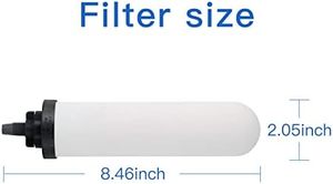 Bộ Lọc gốm thay thế 2 cái nến than hoạt tính khối <span class=keywords><strong>Countertop</strong></span> trọng lực hệ thống lọc nước hộ gia đình nước - Product Image 4