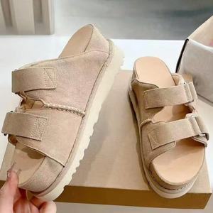 Nouvelles pantoufles d'été UGGS pour hommes et femmes, sandales décontractées d'extérieur, respirantes, à semelle épaisse, antidérapantes, à double couche - Product Image 5