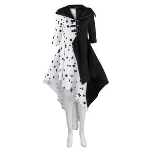 Vestido de Cruella De Vil con Puntos para Halloween, Disfraz de 101 Dálmatas para Cosplay y Actuaciones Escénicas, Venta Caliente Transfronteriza - Product Image 3