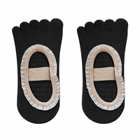 Chaussettes de yoga à cinq doigts pour femmes, antidérapantes, à volants, mi-orteils, pour Pilates, sans orteils, à la cheville, vente en gros