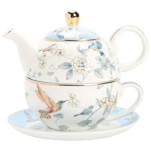Juego de té de estilo británico Premium <span class=keywords><strong>elegante</strong></span> tetera de porcelana de cerámica de lujo taza platillo servicio de té de la tarde caja de regalo - Product Image 1