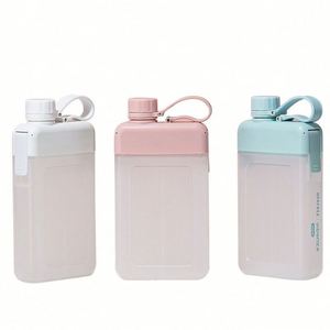 Eco-friendly Reusable Hot Selling Personalized Portable <b>Drop</b> New Creative Anti-hand square Plastic Water Bottle - Product Image 2