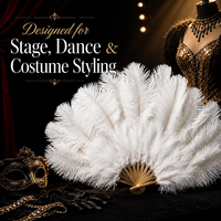 Éventail en Plumes d'Autruche Très Vendu pour Décoration de Scène, Arche et Allée, Spectacle de Cabaret Burlesque, Mariage Victorien Style Gatsby à la Ferme