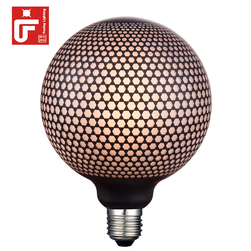 Bombillas decorativas de iluminación interior Vintage, luces con motivos Vintage, bombilla led de filamento G95/G125 regulable Flexible curvada suave