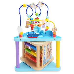 <span class=keywords><strong>Cube</strong></span> <span class=keywords><strong>d</strong></span>'activités multifonctionnel <span class=keywords><strong>en</strong></span> <span class=keywords><strong>bois</strong></span> pour enfants, jouet pour bébé - Product Image 1