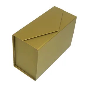 高品质金色磁性纸盒文件夹磁性盒带标志印刷