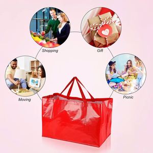 Extra Large Capacity PP Woven Storage Bags Waterproof Moving and Laundry Shopping Bags Recycled Material - Product Image 6