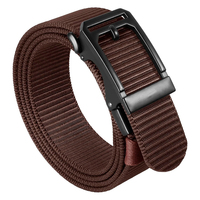 Ceinture tactique réglable en nylon pour l'extérieur avec boucle coulissante automatique, ceinture tactique à cliquet réglable pour homme