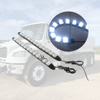 Prix de gros 12V Universel Blanc Froid Feux arrière Super Lumineux 9 LED pour Auto Camion Voiture