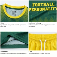 YITE Özel Logo Erkek Yeşil Renk Futbol Forması Futbol Takımı %100 Polyester Hızlı Kuruyan UPF 50+