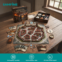Jeu de cartes de société nautique d'aventure pour la famille, avec boîte à couvercle auto-verrouillante et poignée en corde de nylon à âme rigide enveloppée de lin