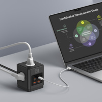 Prise de courant multifonctionnelle CCAA PD25W de haute qualité, vente en gros d'usine, avec charge rapide USB, type Rubik's Cube européen