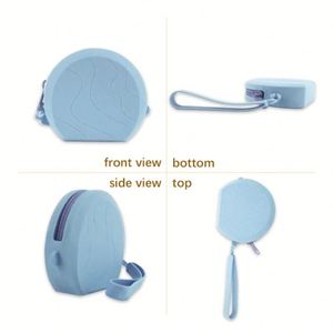 Silicone Handmade Zippered Mini Waterproof Portable Fashionable Coin Purses With <b>Wrist</b> <b>Strap</b> - Product Image 3