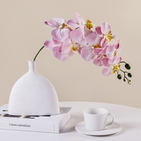 Kunstbloemen 9-koppige 3D-geprinte Phalaenopsis Orchideeën Zachte siliconen afwerking HDL01 China Bruiloft Huis Bloemstuk Enkelstam