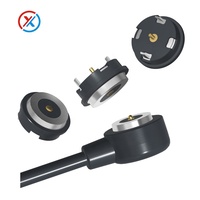 Cable de Carga Magnético 2A con Conector Circular Impermeable de 10 mm, Cable con Conector Magnético Circular Pogo Pin