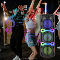 Altavoz Portátil Inalámbrico para Exteriores CH-8306 con Luces LED RGB, Batería Recargable, Ideal para Fiestas en Casa, Sonido para Fiestas, Compatible con Teléfonos Móviles